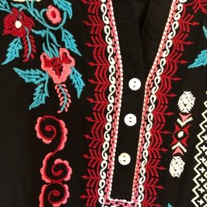 Kyla Seo long embroidered tunic